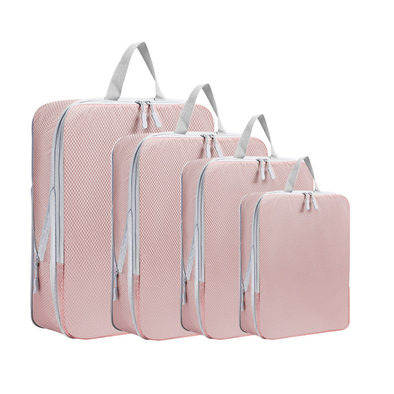 Travel Storage Bag Compression Bag Four-piece Set Travel Artifact Packaging Clothing Washing and Maternity Suitcase Organizing Bag