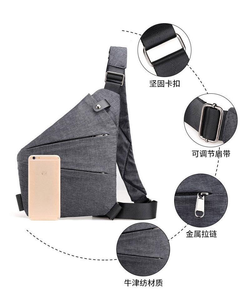 Chest Bag Men's Distinctive Shoulder Crossbody Bag Fashion Cross Bag Multifunctional Sports Fashion Underarm Bag Men's Chest Bag