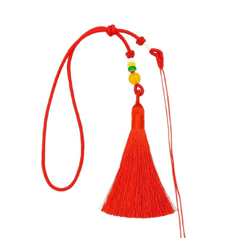 Tassel Handle Piece with Tassel, Handmade Woven DIY Short Sword Tassel Pendant