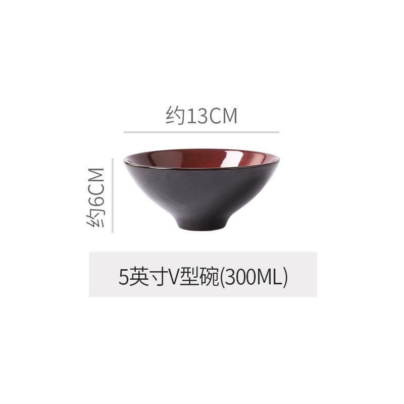 Personalized wine red ceramic restaurant hotel tableware embossed exquisite fruit pastry tray tea tray household dish salad bowl