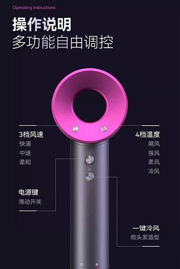 Hair Dryer Home Blue Light Negative Ion Hair Salon High Power Hair Dryer Dormitory Cold and Hot Air Hair Dryer Gift Cross Border