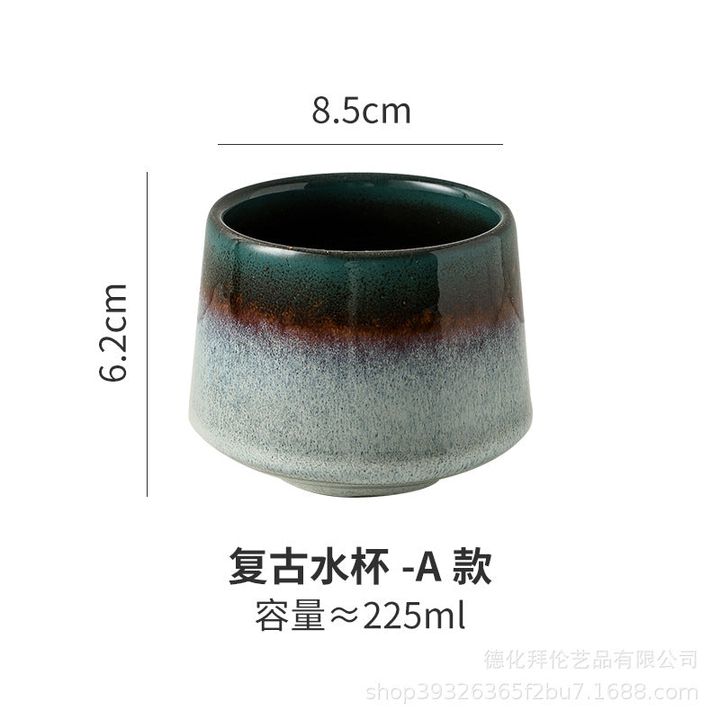 Japanese Style Kiln Change Matcha Tea Cup Creative Large Household Tea Cup Office Handy Coffee Cup Personalized Ceramic Cup