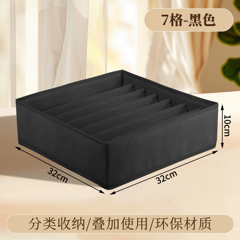Fabric Underwear Storage Box with Compartments for Home Use, Drawer-Style Storage with Dividers for Organizing Socks