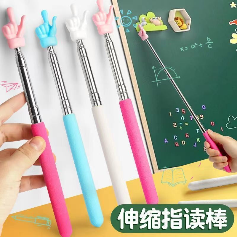 Telescopic Finger Reading Stick Reading Finger Reading Stick Finger Stick Reading Pointer Baton Teacher Teaching Stick Wholesale