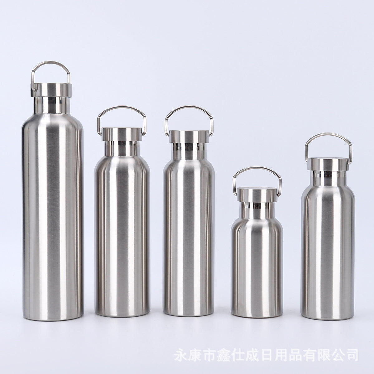 Cross-border factory direct sales 304 stainless steel American thermos portable single and double layer outdoor mountaineering water bottle