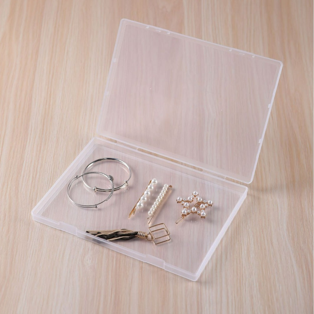 Full plastic industry high 1.7cm flat box transparent plastic box plastic storage box finishing box storage box