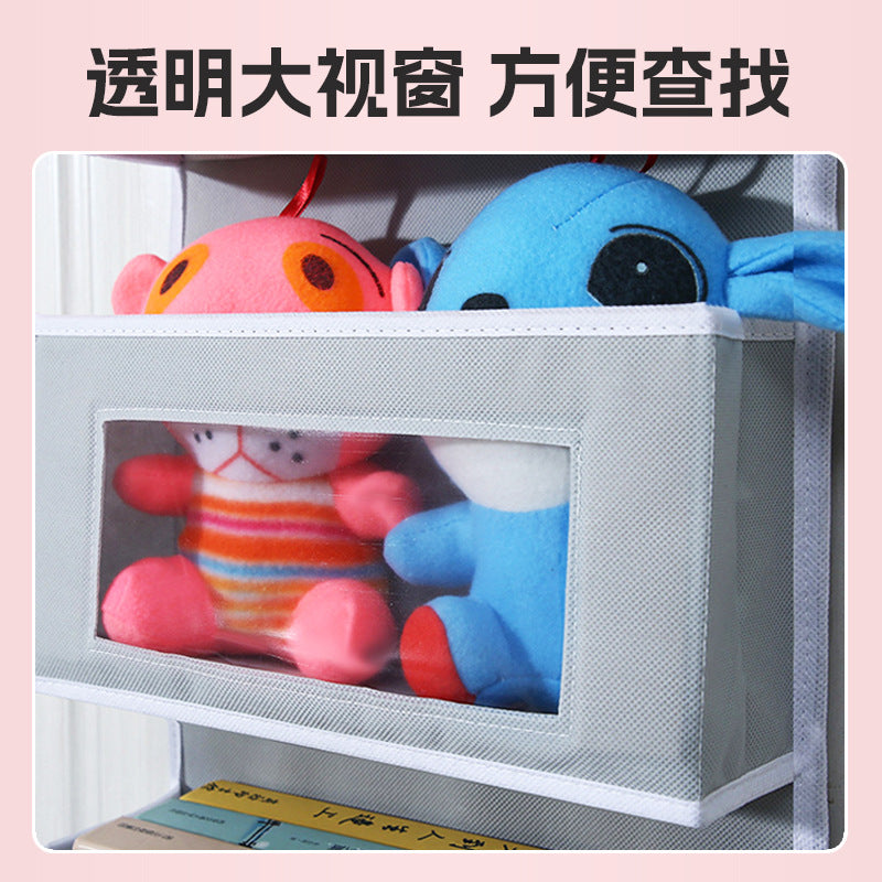 Fabric multi-layer storage hanging bag wall hanging door sundries storage bag dormitory upper hanging storage bag wholesale