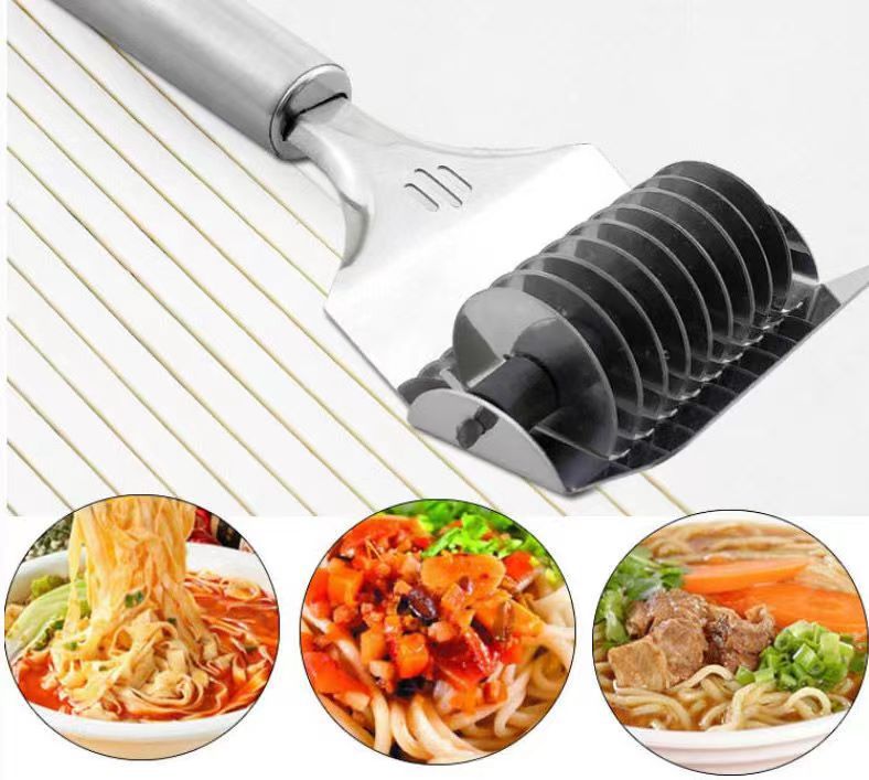 Rolling Noodles Knife Household Cutting Scallion Noodles New Roller Knife Noodles Cutting Knife Commercial Noodles Cutting Artifact