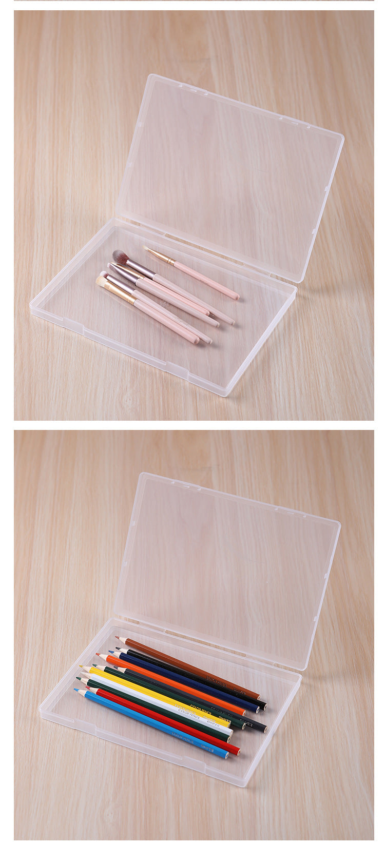 Full plastic industry high 1.7cm flat box transparent plastic box plastic storage box finishing box storage box