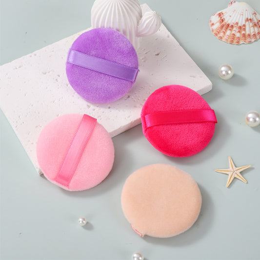 Crystal super soft round small size puff manufacturers wholesale powder cake makeup cotton makeup tools wet and dry puff