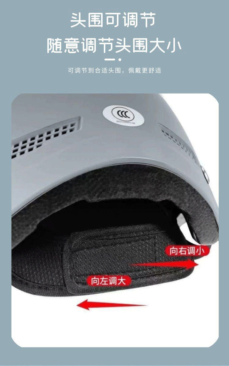 3C certified electric battery car helmet women's summer sun protection breathable helmet motorcycle riding helmet Four Seasons half helmet
