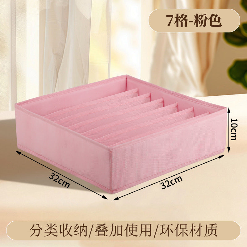 Fabric Underwear Storage Box with Compartments for Home Use, Drawer-Style Storage with Dividers for Organizing Socks