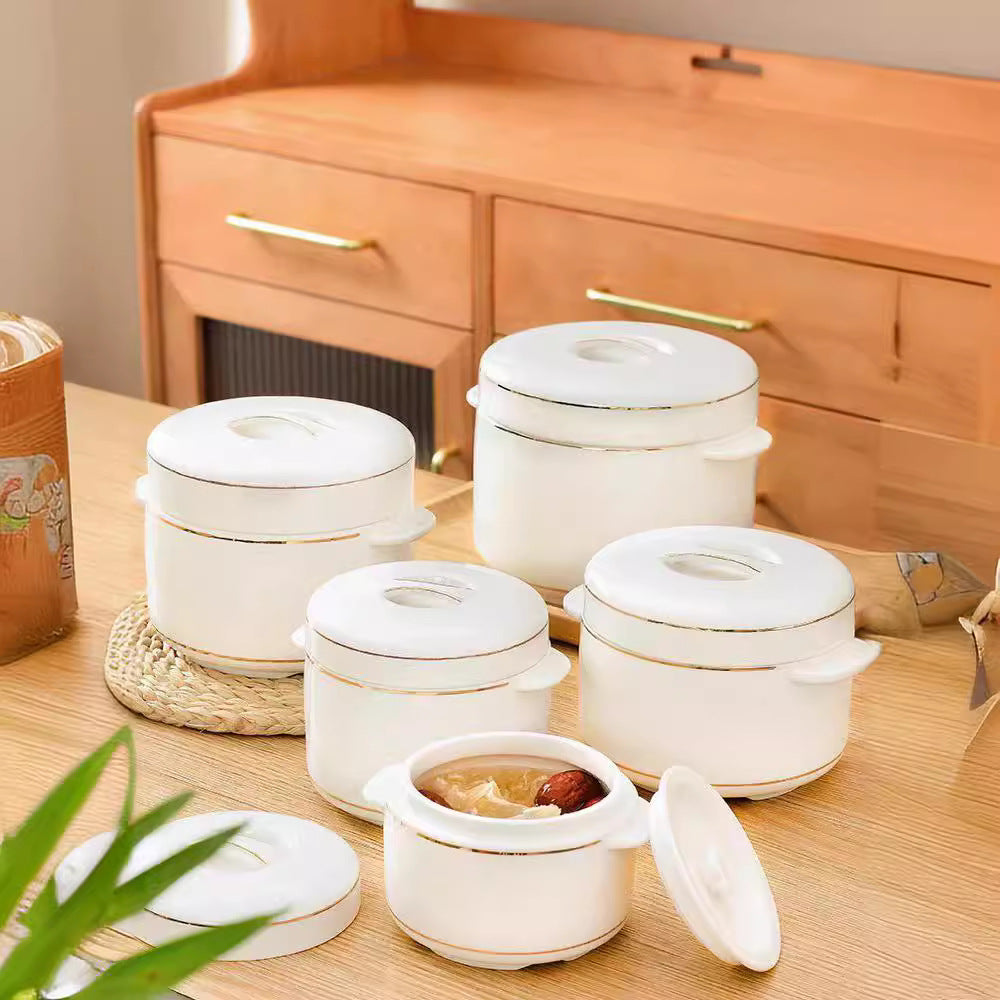 Water-proof Stew Pot Chunky Stew Pot Ceramic Steamed Egg Stew Pot with Lid Double Lid Soup Pot Household Bird's Nest Size Inner Pot Steaming Pot