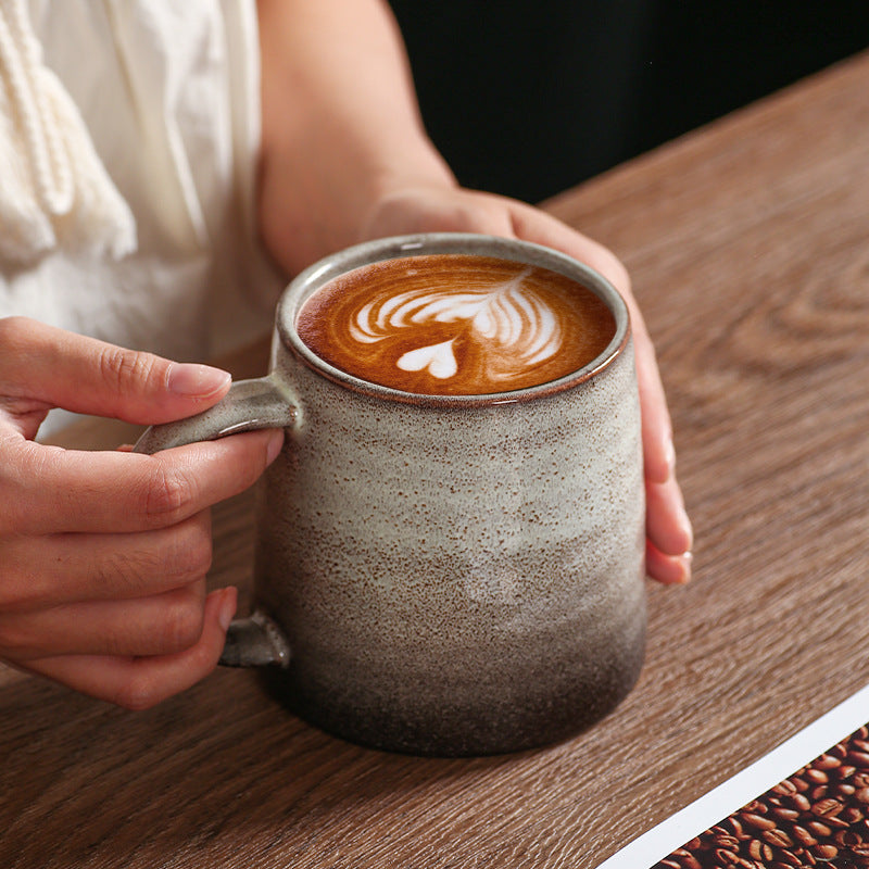 Creative retro Mug Coffee Cup ceramic cup household simple breakfast cup milk Oatmeal cup water cup tea cup