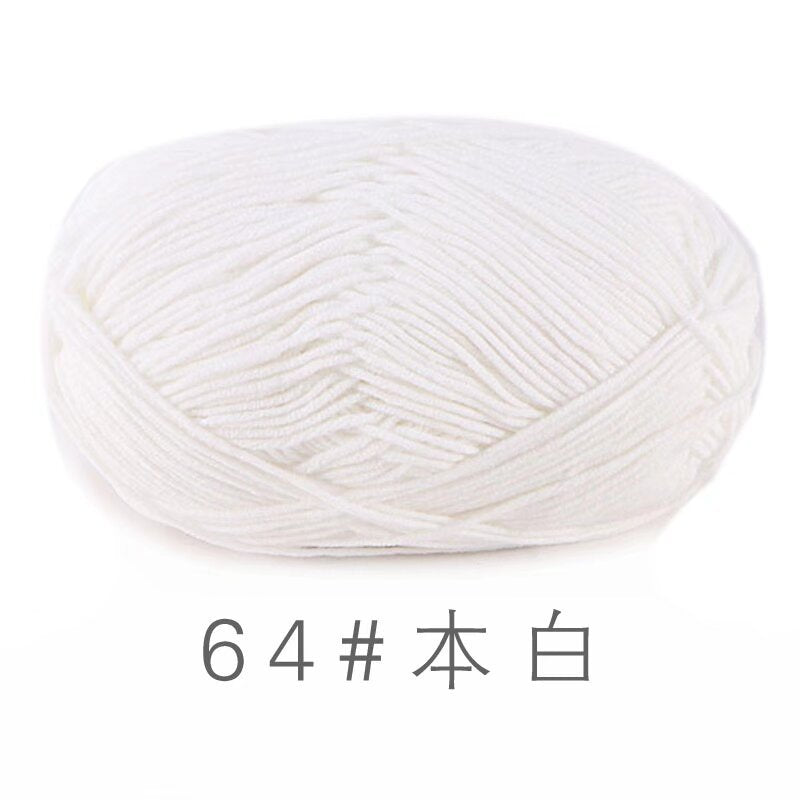 Su He 4-strand Milk Cotton Baby Wool Combed Cotton Fine Wool Hand Knitted Sweater Pure Cotton Baby Wool Ball