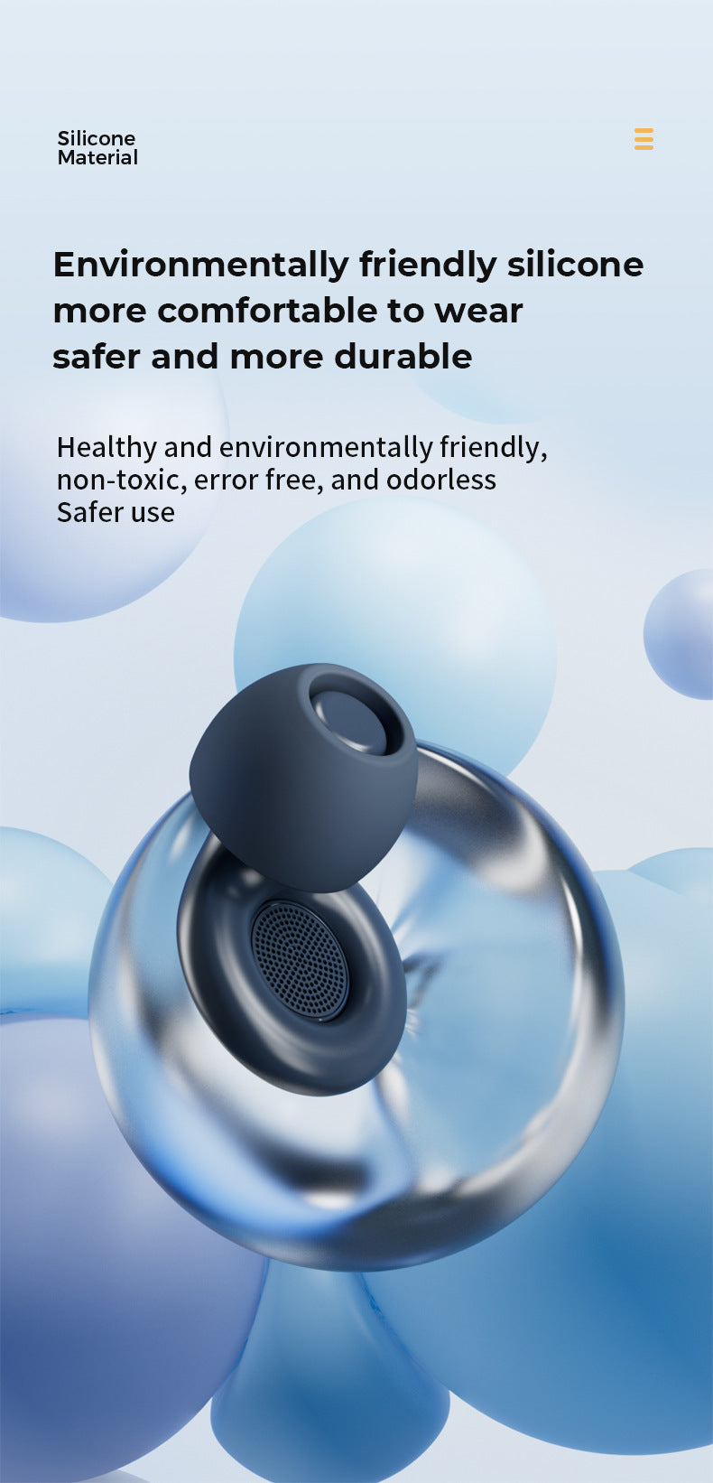 Silicone Earplugs for Sleep Noise Cancel Noise Reduction-Soundproof Reduce Disturbances -Quality loop Earplugs
