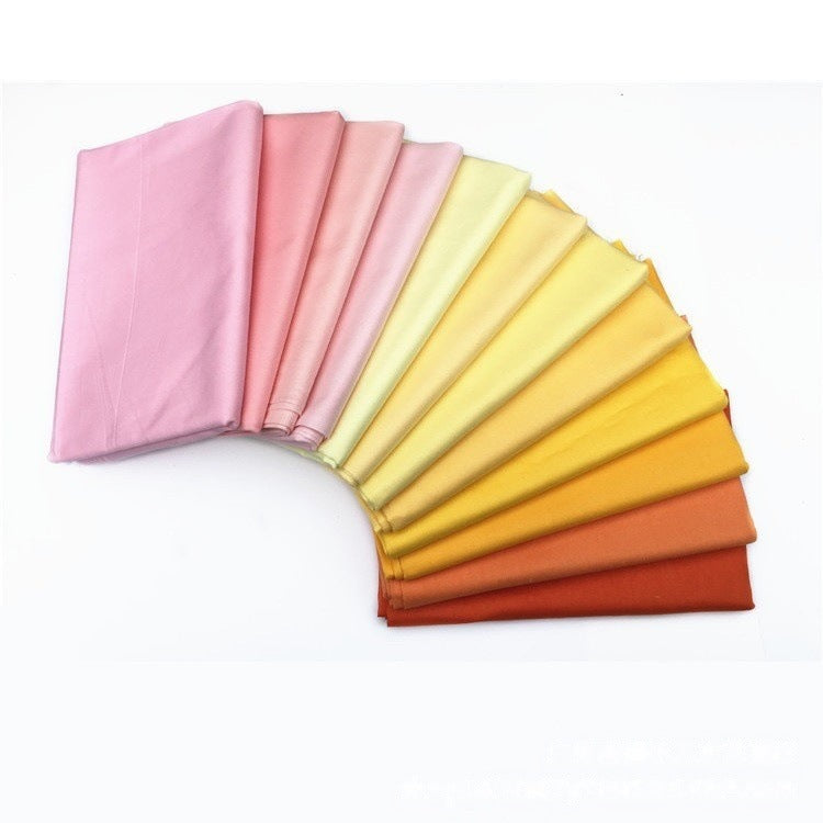 Cross-border foreign trade hot sale cotton twill solid color series cloth pure cotton plain color cloth cloth group 50 pieces in stock