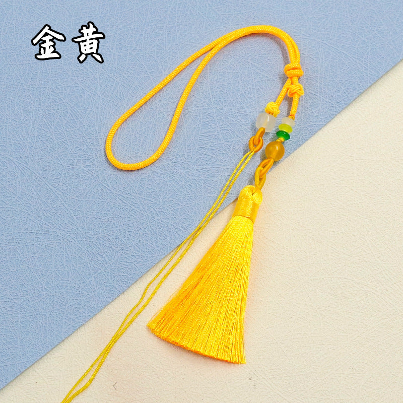 Tassel Handle Piece with Tassel, Handmade Woven DIY Short Sword Tassel Pendant