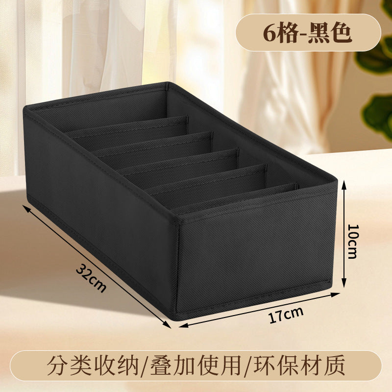 Fabric Underwear Storage Box with Compartments for Home Use, Drawer-Style Storage with Dividers for Organizing Socks