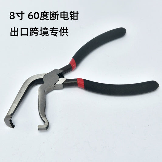 Red and black elbow 60 degree power-off pliers bolt pliers multi-purpose pliers car oil pipe separation harness pliers cross-border pliers