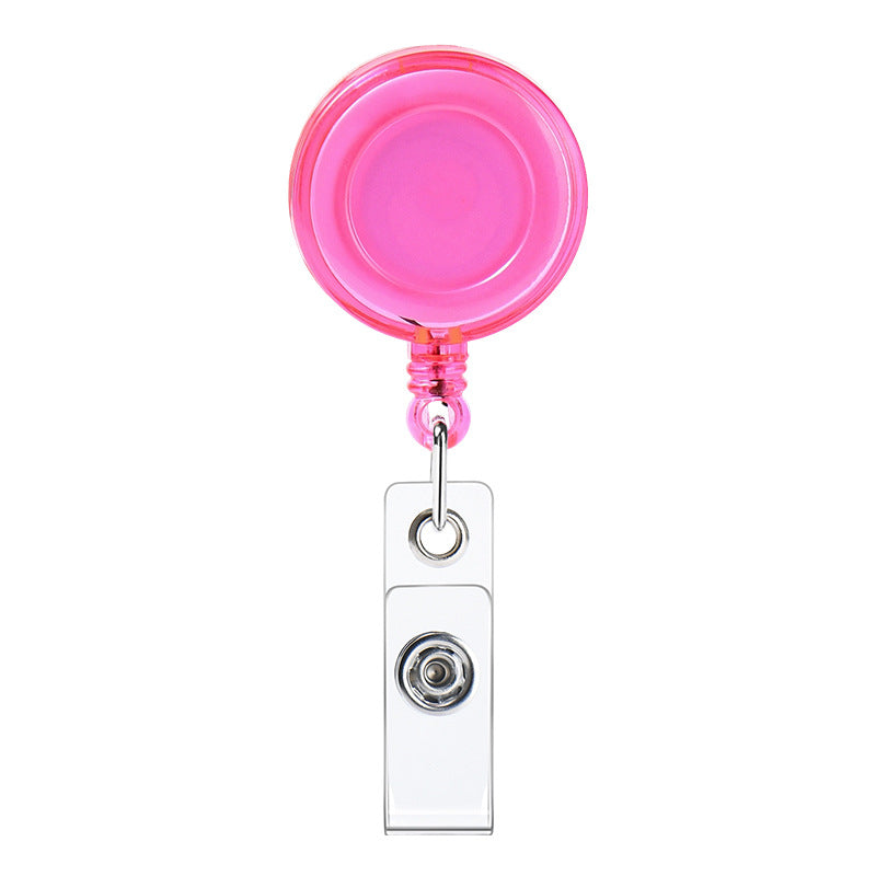 Transparent Easy Pull Buckle Doctor Nurse Breast Card Certificate Card Case Anti-loss Clip Buckle Meal Card Work Card Transparent Color Retractable Buckle