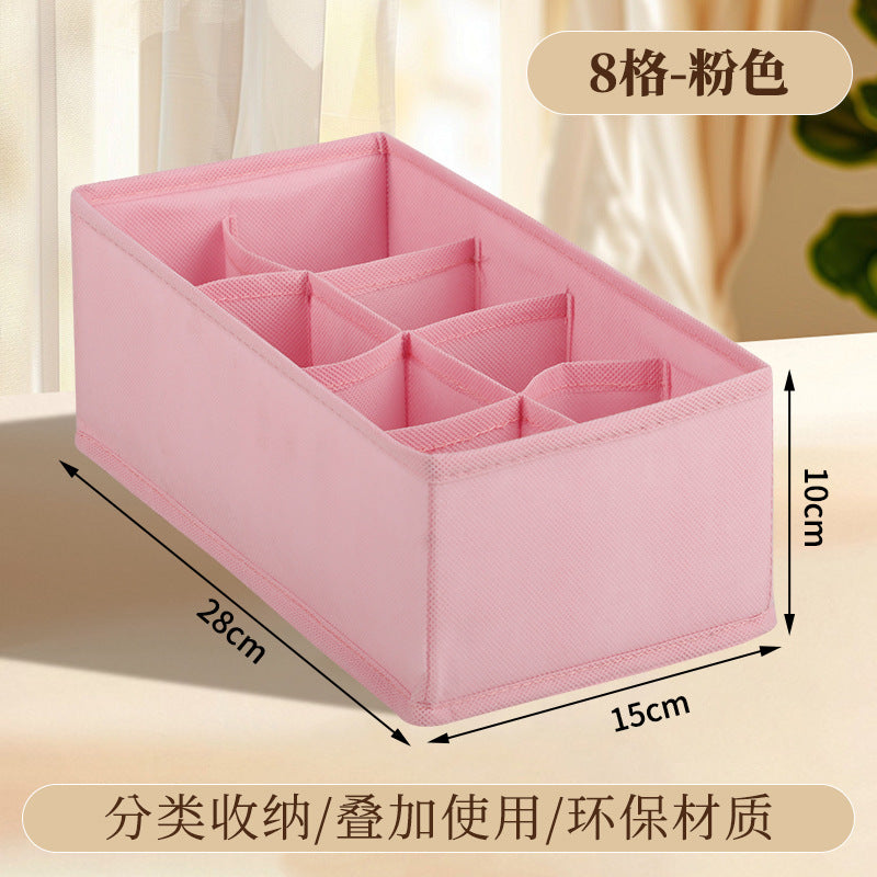 Fabric Underwear Storage Box with Compartments for Home Use, Drawer-Style Storage with Dividers for Organizing Socks