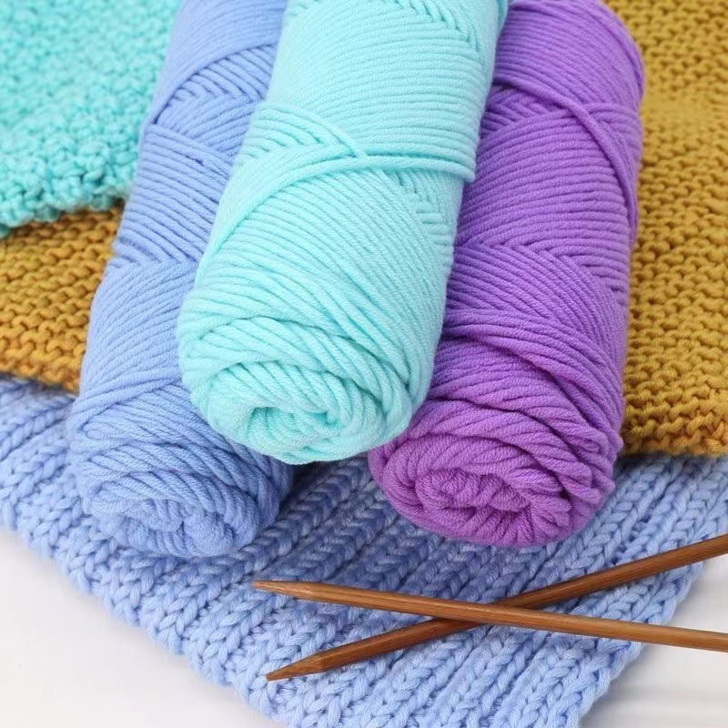 8 strands milk cotton eight strands lover cotton handmade diy material coated wool scarf hat hook shoes medium thick wool ball