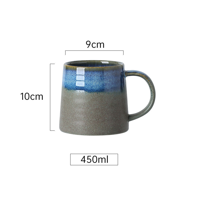 Creative retro Mug Coffee Cup ceramic cup household simple breakfast cup milk Oatmeal cup water cup tea cup