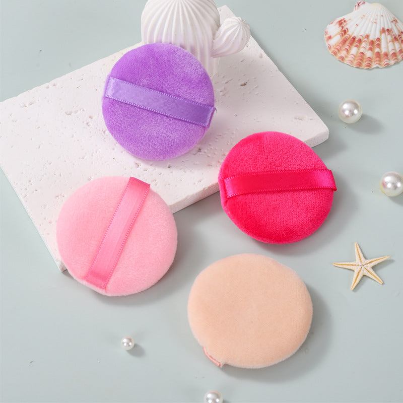 Crystal super soft round small size puff manufacturers wholesale powder cake makeup cotton makeup tools wet and dry puff