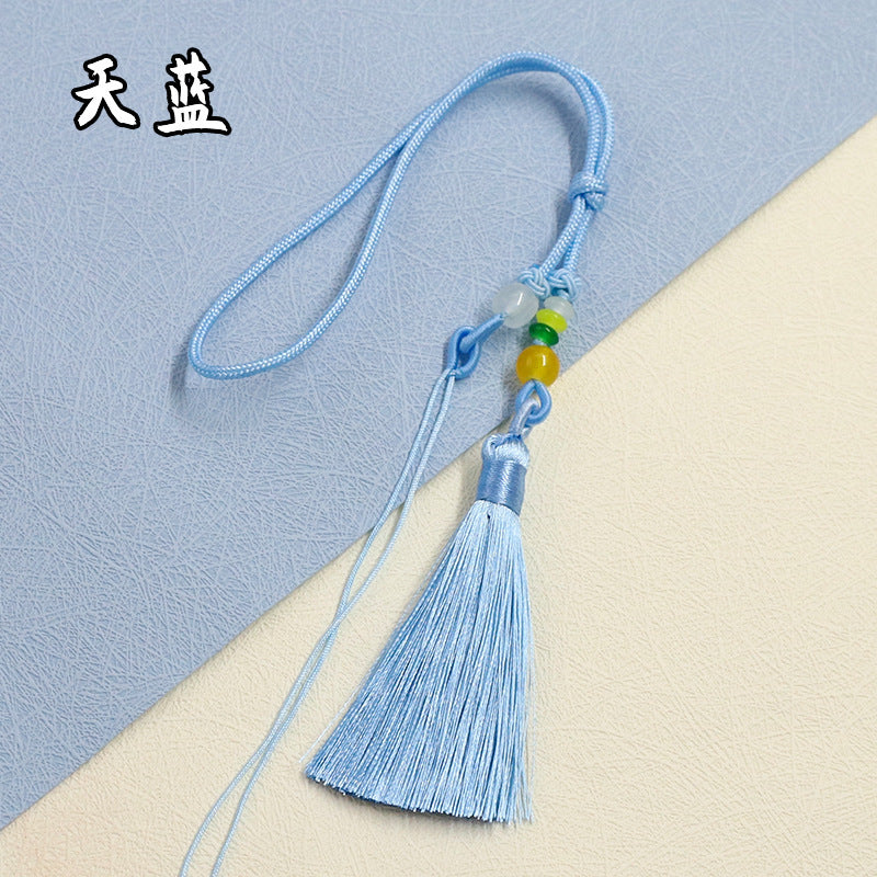 Tassel Handle Piece with Tassel, Handmade Woven DIY Short Sword Tassel Pendant