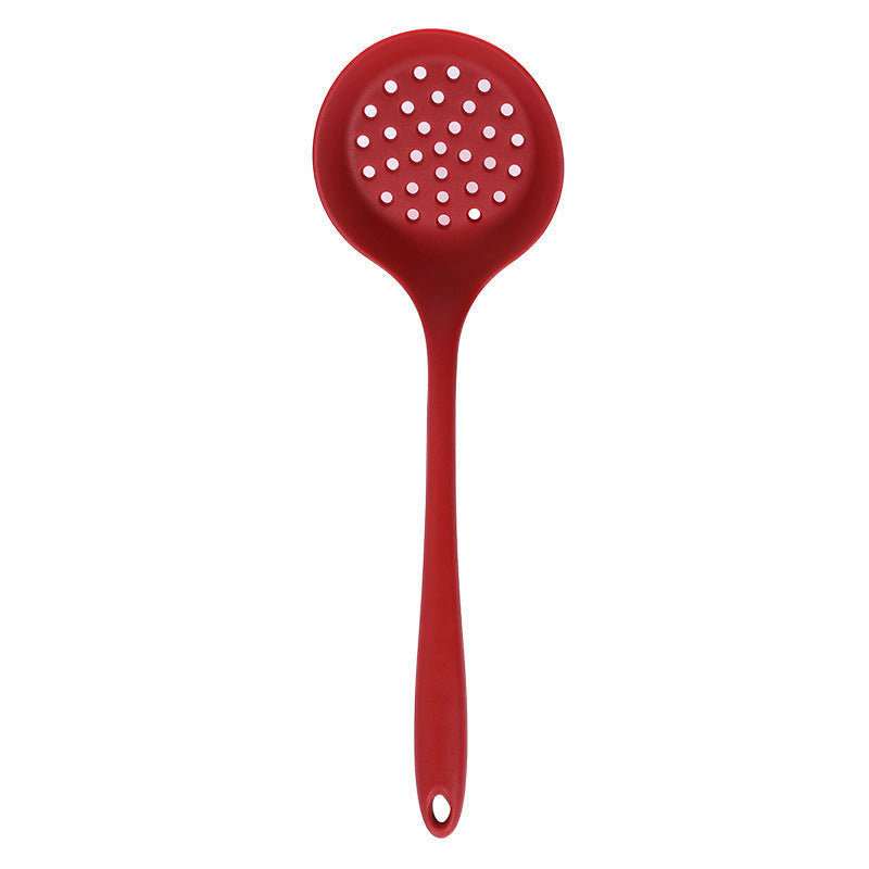 In-Stock Two-Color Silicone Kitchen Utensils, Kitchen Supplies That Won'T Damage Pots, Easy to Clean, Strainer, Soup Spoon, Spatula Set, Non-Stick Pan
