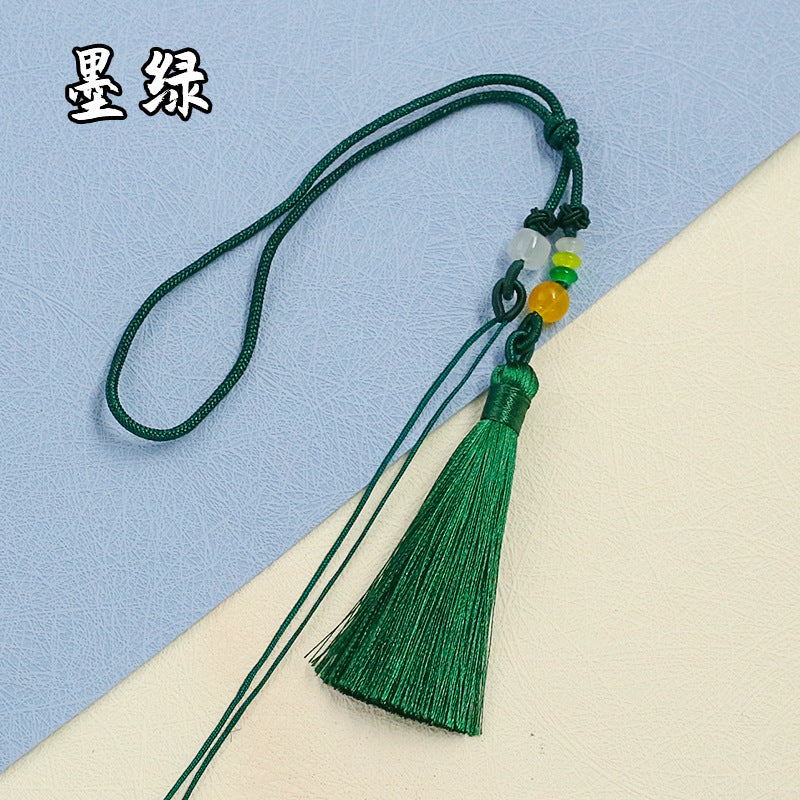 Tassel Handle Piece with Tassel, Handmade Woven DIY Short Sword Tassel Pendant