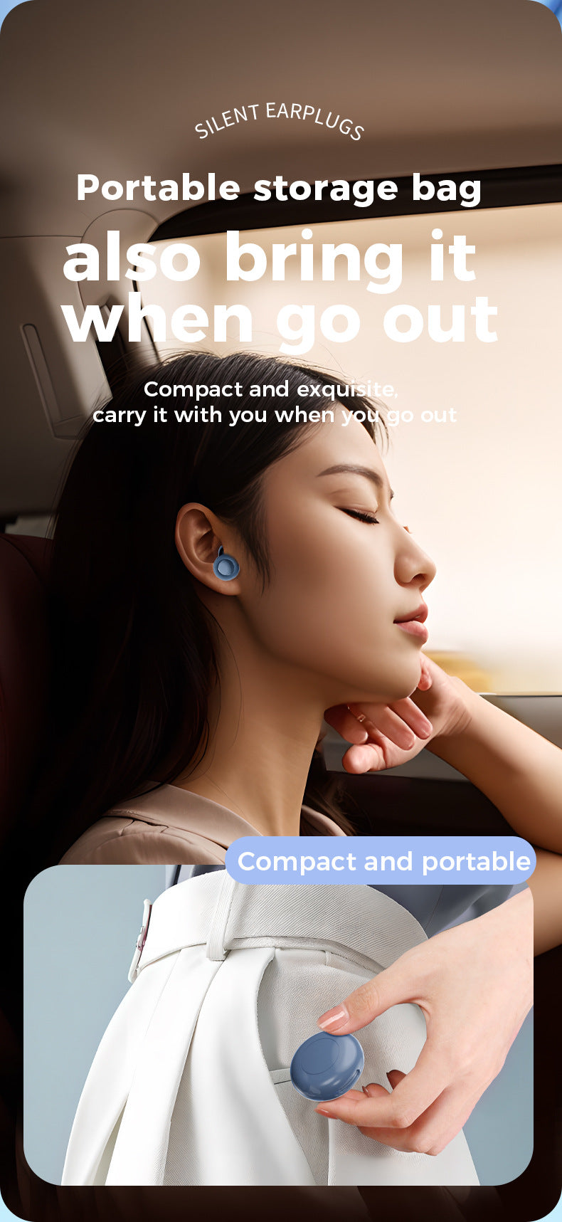Silicone Earplugs for Sleep Noise Cancel Noise Reduction-Soundproof Reduce Disturbances -Quality loop Earplugs