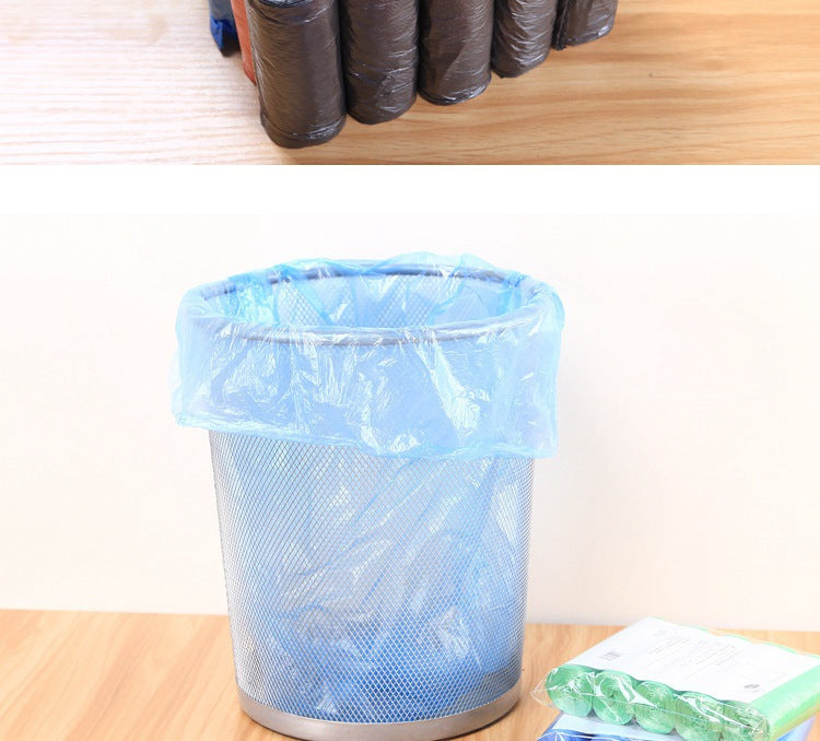 45*50cm Disposable Point-Break Flat Mouth Garbage Bag with Rolls New Material Thickeneded and Strong Home Kitchen Colorful