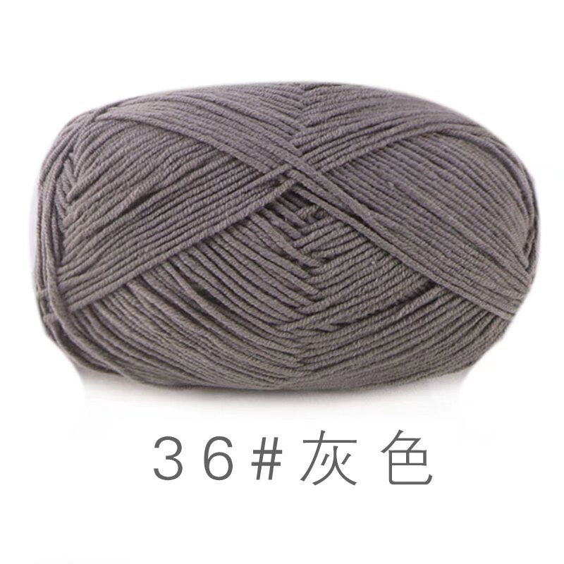 Su He 4-strand Milk Cotton Baby Wool Combed Cotton Fine Wool Hand Knitted Sweater Pure Cotton Baby Wool Ball