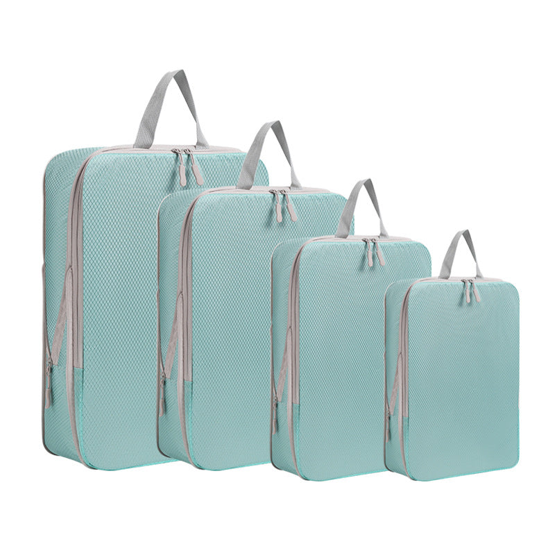 Travel Storage Bag Compression Bag Four-piece Set Travel Artifact Packaging Clothing Washing and Maternity Suitcase Organizing Bag