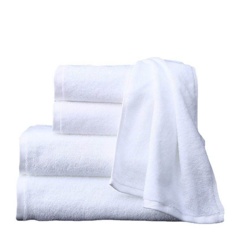 Hotel towel bath towel extra large absorbent pure cotton beauty salon hotel hot spring bed & breakfast white towel bath towel can add Logo