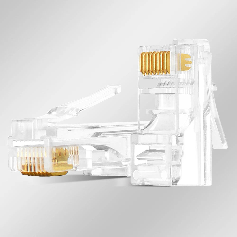 10PCS/50PCS RJ45 Connectors Cat5e Cat6 Pass Through EASY to Crimp Modular Plug for Solid Stranded Network Cable