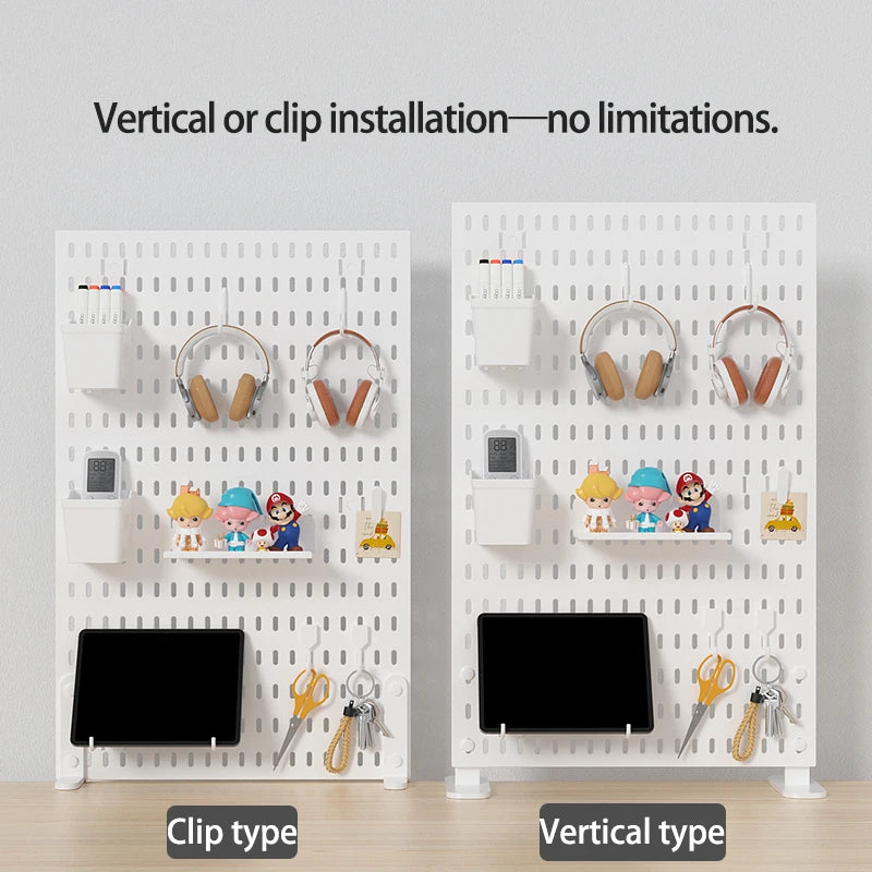 The Ultimate Modular Desk System | Plastic Pegboard Organizer Lets You Combine Hooks, Bins, Shelves & Baskets Freely