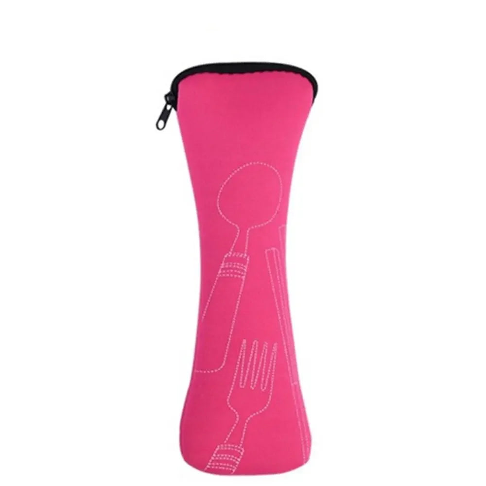 Without Dinnerware Tableware Bag New Travel Packaging Picnic Fork Spoon Storage Box Portable Tableware Case Home Kitchen