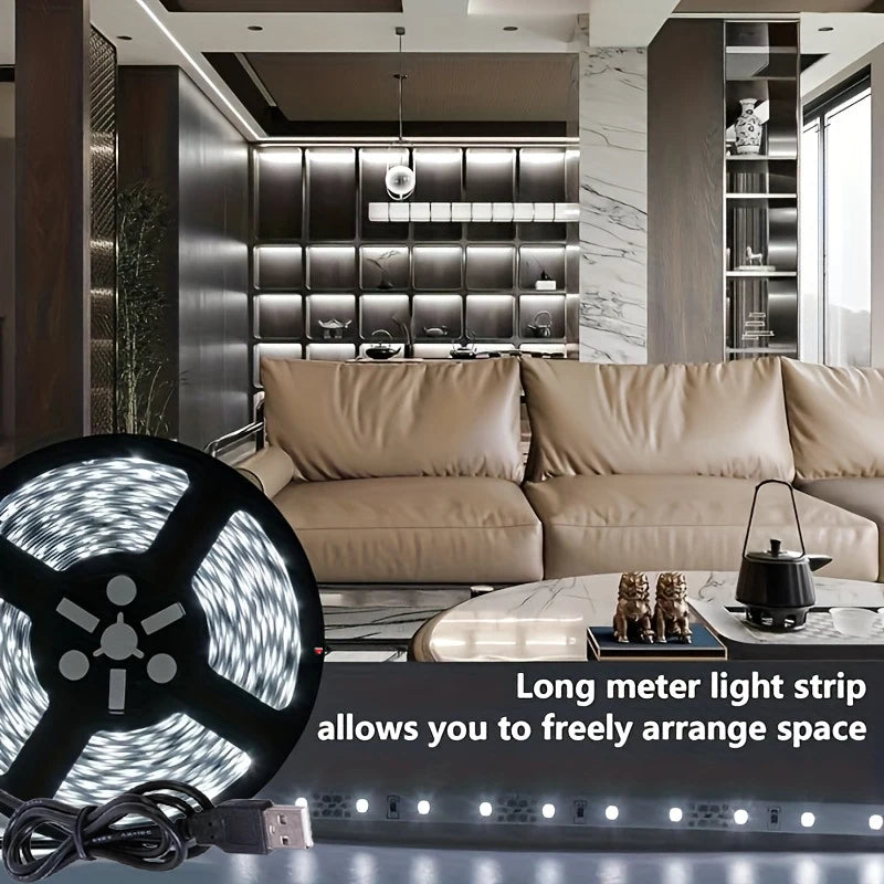 LED Strip Light with Touch Switch USB 2835SMD LED Light Stylish Tape Ribbon Flexible Decorative Lighting Bedroom Decorations