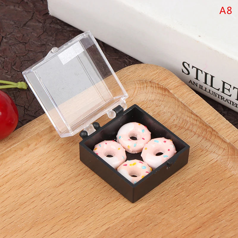 1/12 Dollhouse Miniature Accessories Mini Metal Cooking Pot with Food Simulation Kitchen Kitchenware Model Toy Doll House Decor