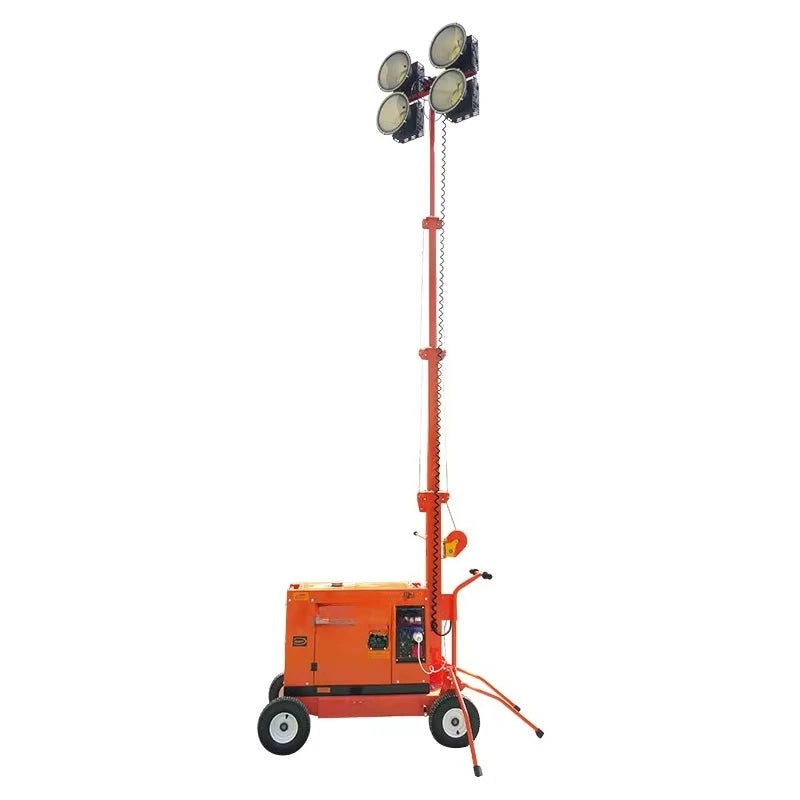 Mobile mining lighthouse with generator base