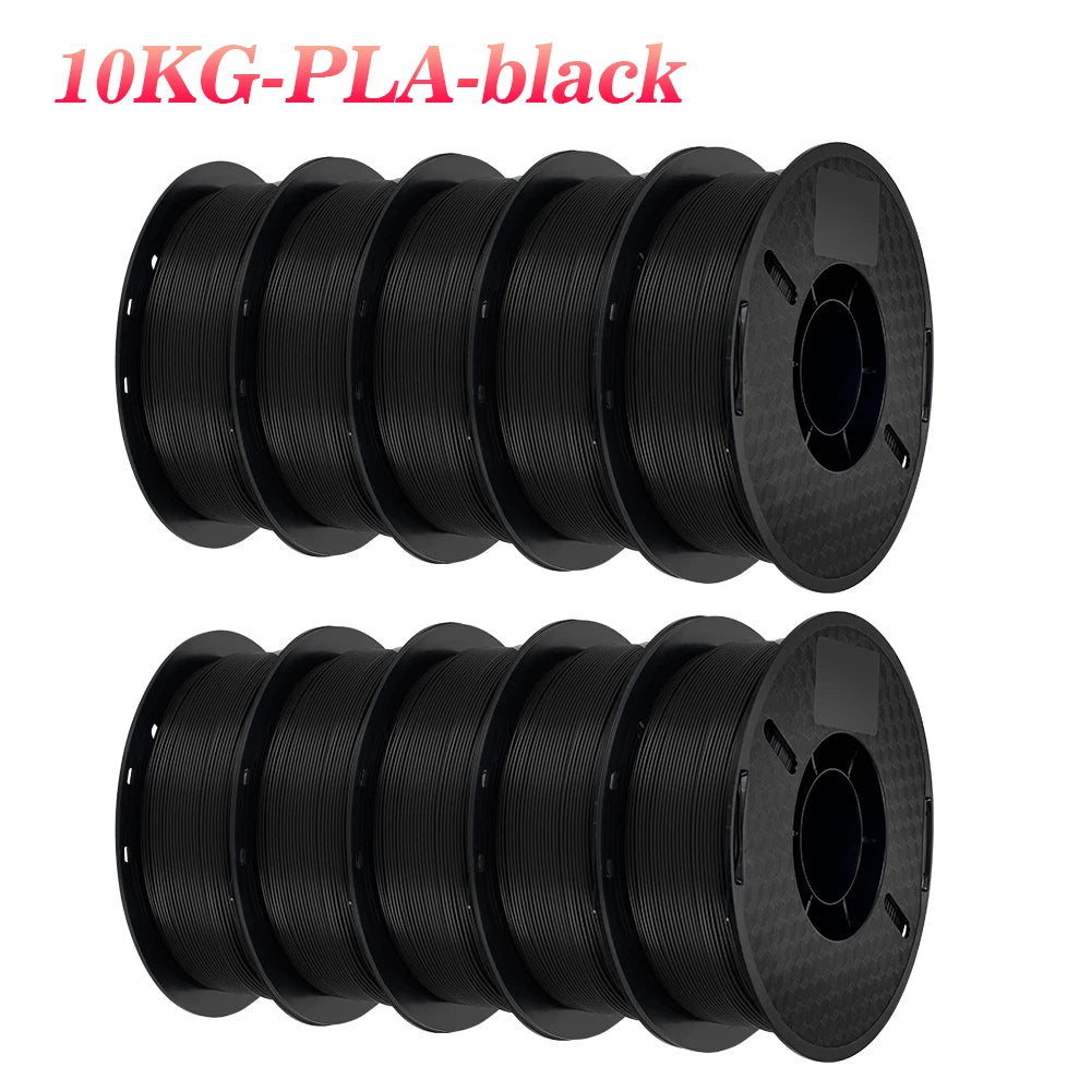 KINGROON 22LBS PETG or PLA Filament 3D Printer Filament 10 Rolls 1KG 1.75MM Eco-Friendly Good Toughness Mix Color Free Shipping