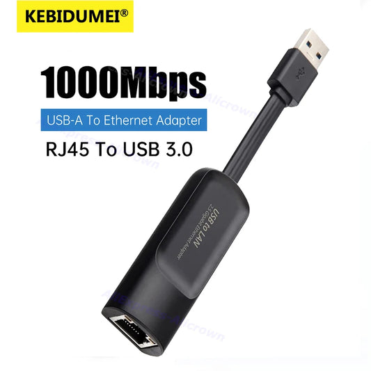 USB Wired Ethernet Adapter USB3.0 2500/1000Mbps USB Type To RJ45 Network Card Internet Lan for Desktops Laptop PC Accessories