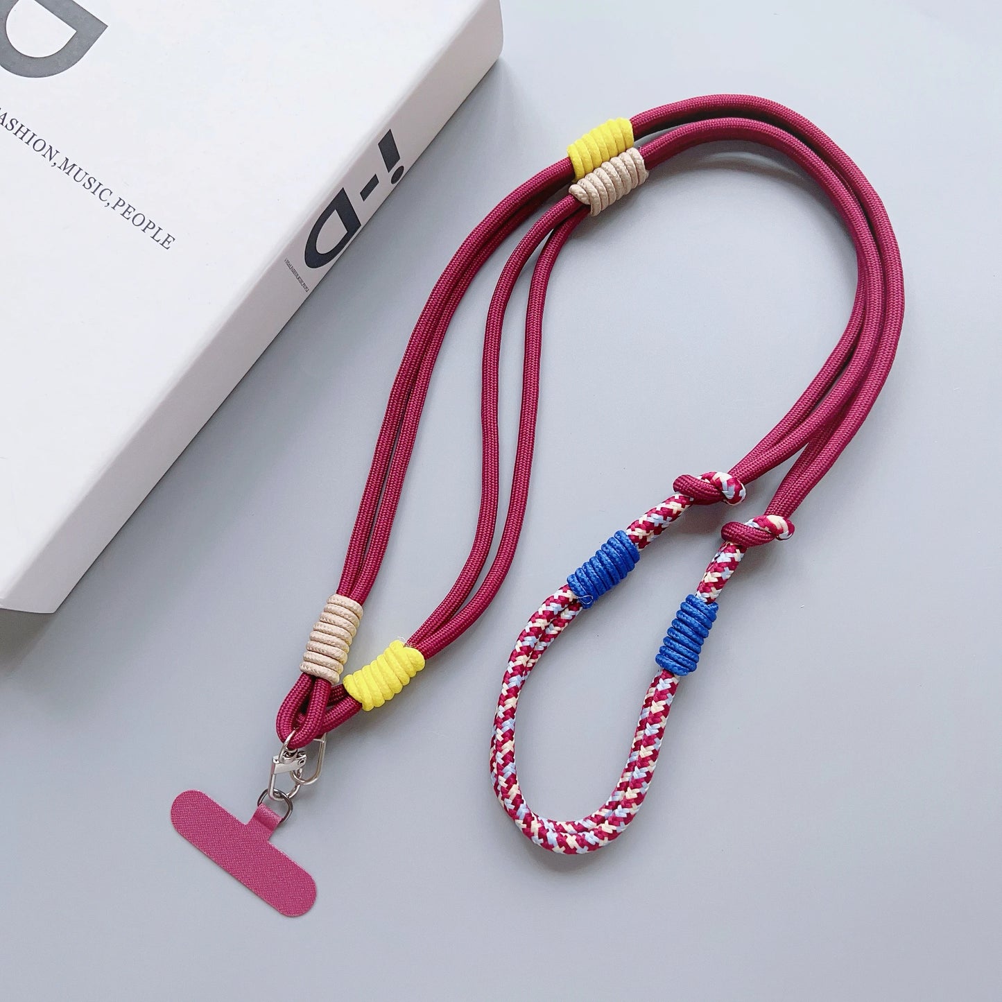 Universal Lanyard Double Color Mobile Phone Strap Fashion Safety Rope Shoulder Long Diagonal Span Trendy Accessory