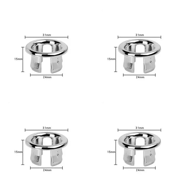 4/1Pcs Sink Hole Round Overflow Cover Basin Trim Bath Drain Cap Wash Basin Hollow Overflow Rings Kitchen Bathroom Accessories