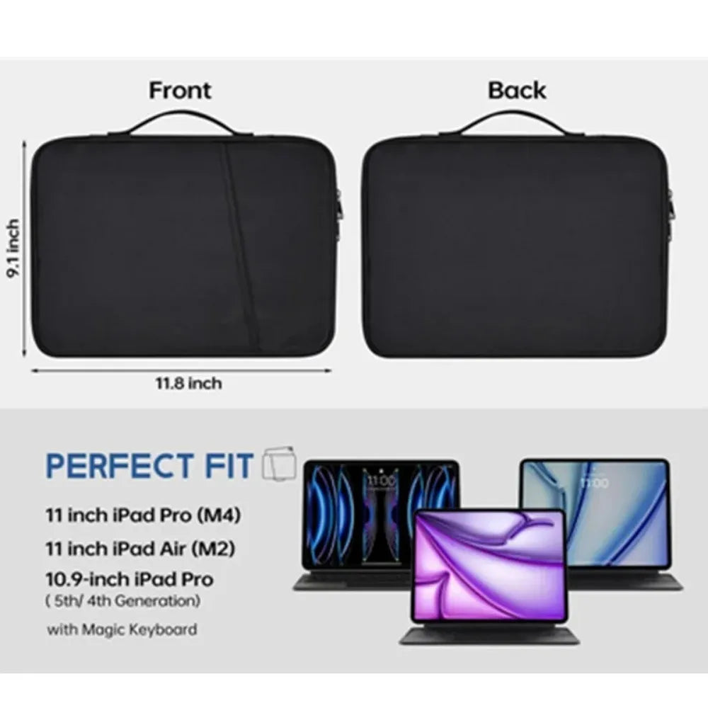 Waterproof Shockproof Handle Bag, Laptop Sleeve Case for Macbook Air, 11, 12, 13, 13.6 Inch, M4, M3, M2 Chip,  Cover Accessories