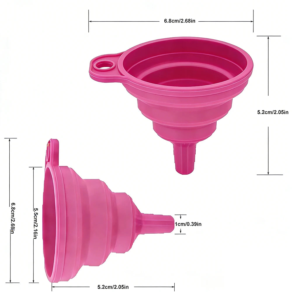1PC Kitchen Silicone Collapsible Funnel Foldable-Cooking-Food-Grade for Filling Bottles Perfume Capsules Fry Oil Filter
