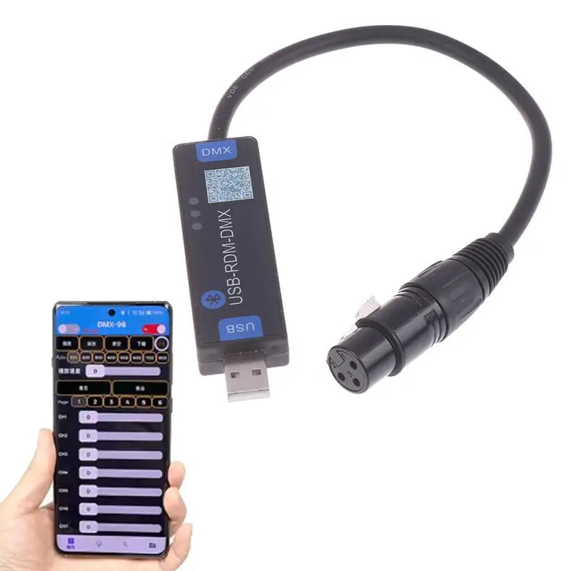 USB-RMD-DMX Mobile App DMX Dialer Stage Light Wireless Bluetooth DMX Controller Tool Only Supports Android Devices▪